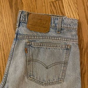 Vintage Levi’s 505 light wash orange tab tag 33x31